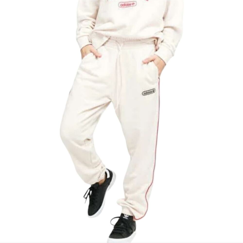 Adidas Original Cream Jogger Sweatpants Pants Plus Size 2X New